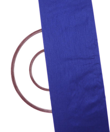 blue plain raw silk